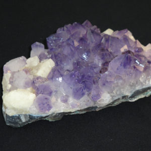 Amethyst cluster with Calcite