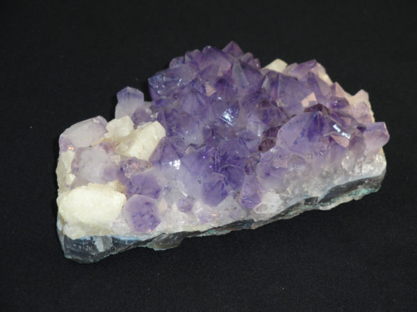 Amethyst cluster with Calcite